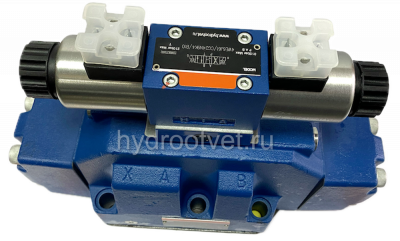 H-4WEH25E6X/6EW230N9K4 - Гидрораспределитель с электроуправлением Ду25 схема E (44), напряжение W230, каналы управления X и Y - внешние
